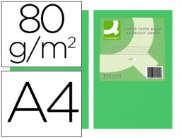 500h papel fotocopiadora Q-Connect A4 80g/m² color verde intenso